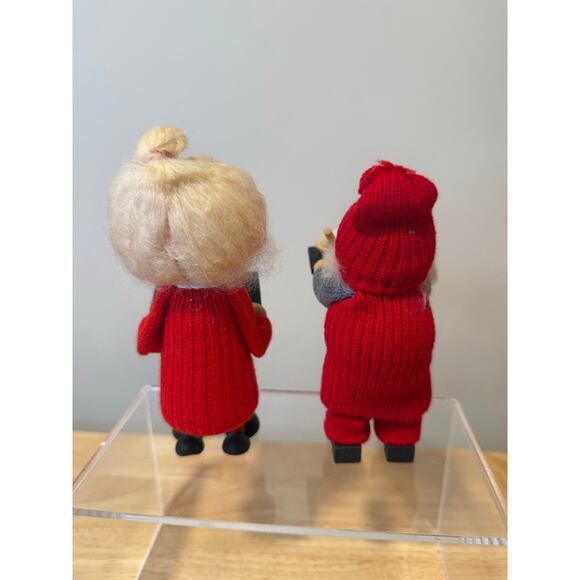 Lot of 4 Ljungstroms Of Sweden Tomte Wooden Figure Baking Together JL - Picture 5 of 14